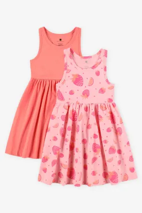 Lot de 2 robes en coton - Enfant fille