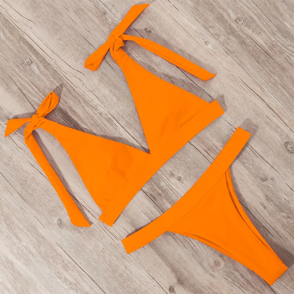 Low Waist Thong Push Up Bikini