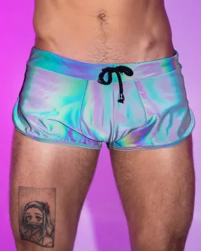 Men's Flash Reflective Runner Shorts w/ Drawstring