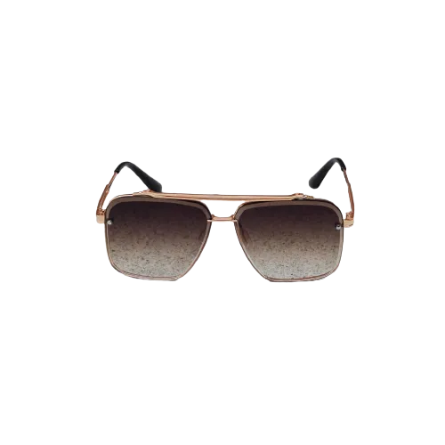 Men's Square Frameless two tone sunglasses