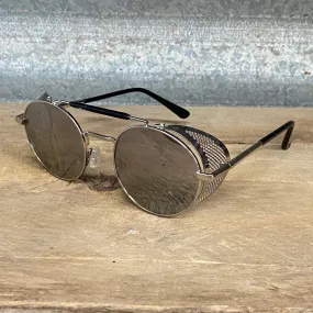 Mesh Side Sunglasses in Silver/Reflective