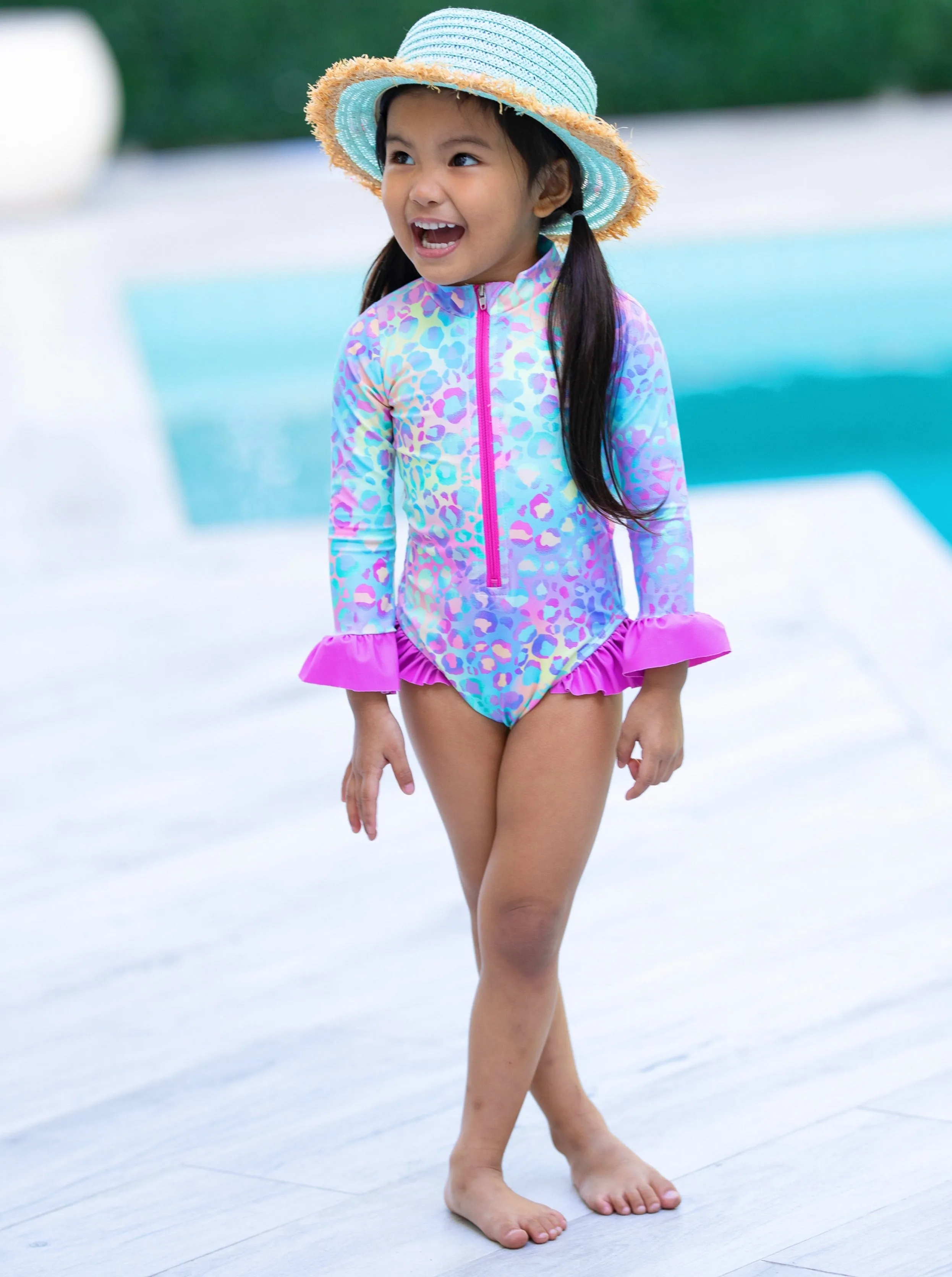 Neon Leopard Diva One Piece Swimsuit