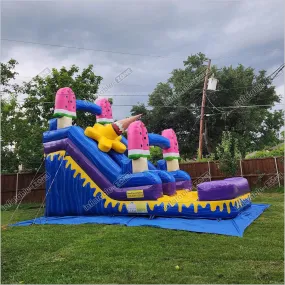 New Commercial Inflatable Water Blow Up Boat Slides Magic Time Party