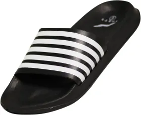 Norty MEN'S 8-13 SLIDE SANDAL BLACK STRIPE   11526