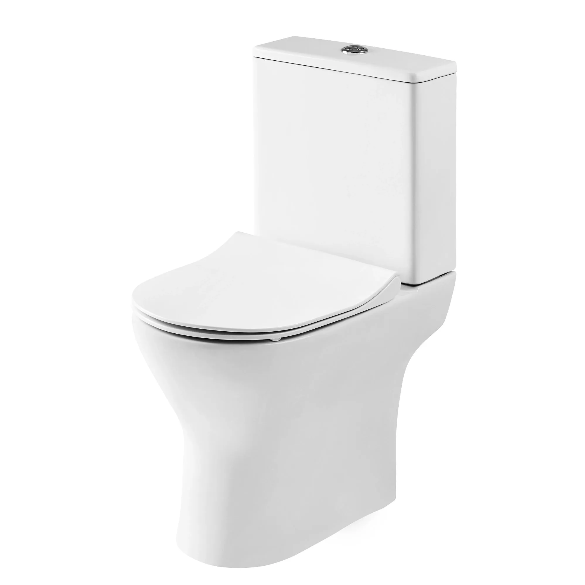 Nuie Freya Rimless Open Back Toilet & Soft Close Toilet Seat