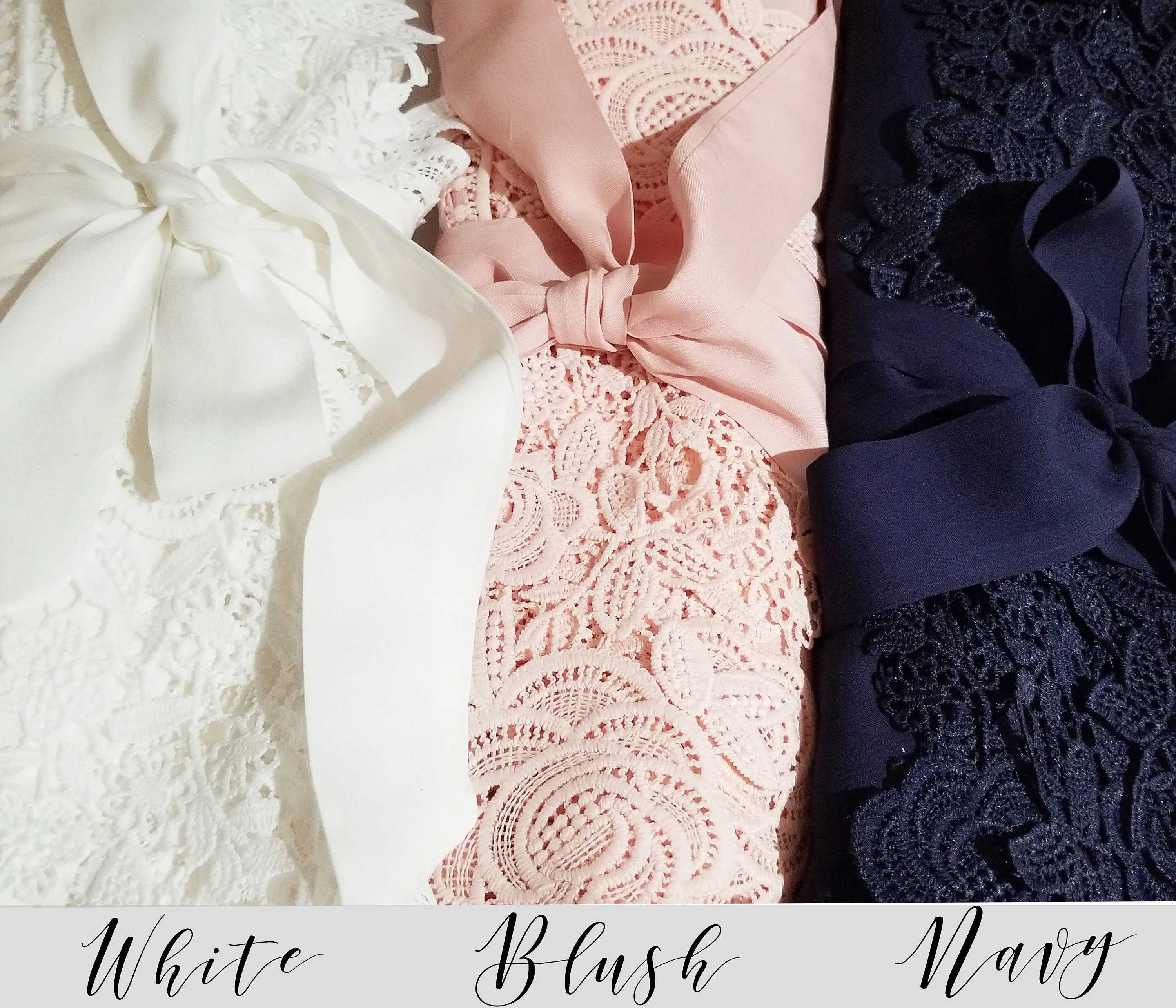 Personalized Bridesmaid cotton lace robe