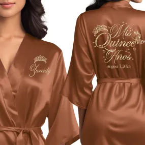 Personalized Terracotta Mis Quince Años Robes