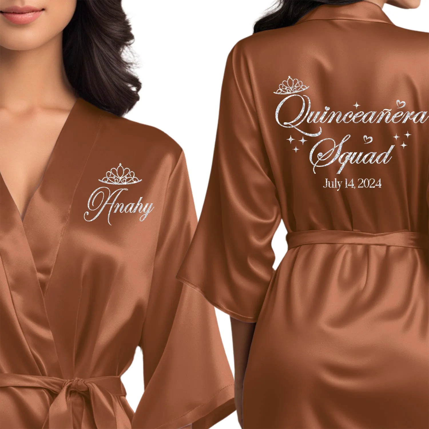 Personalized Terracotta Mis Quince Años Robes