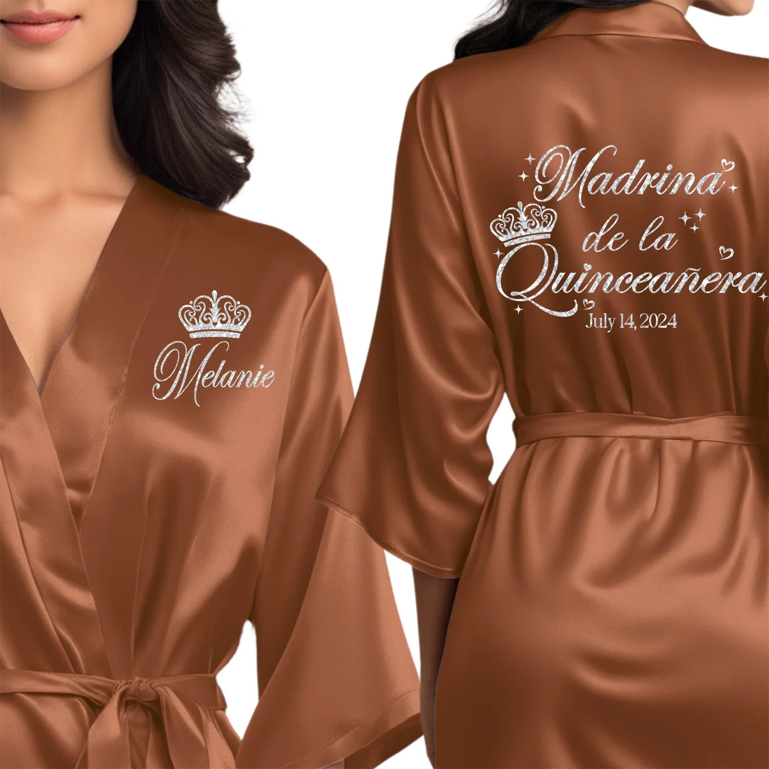 Personalized Terracotta Mis Quince Años Robes