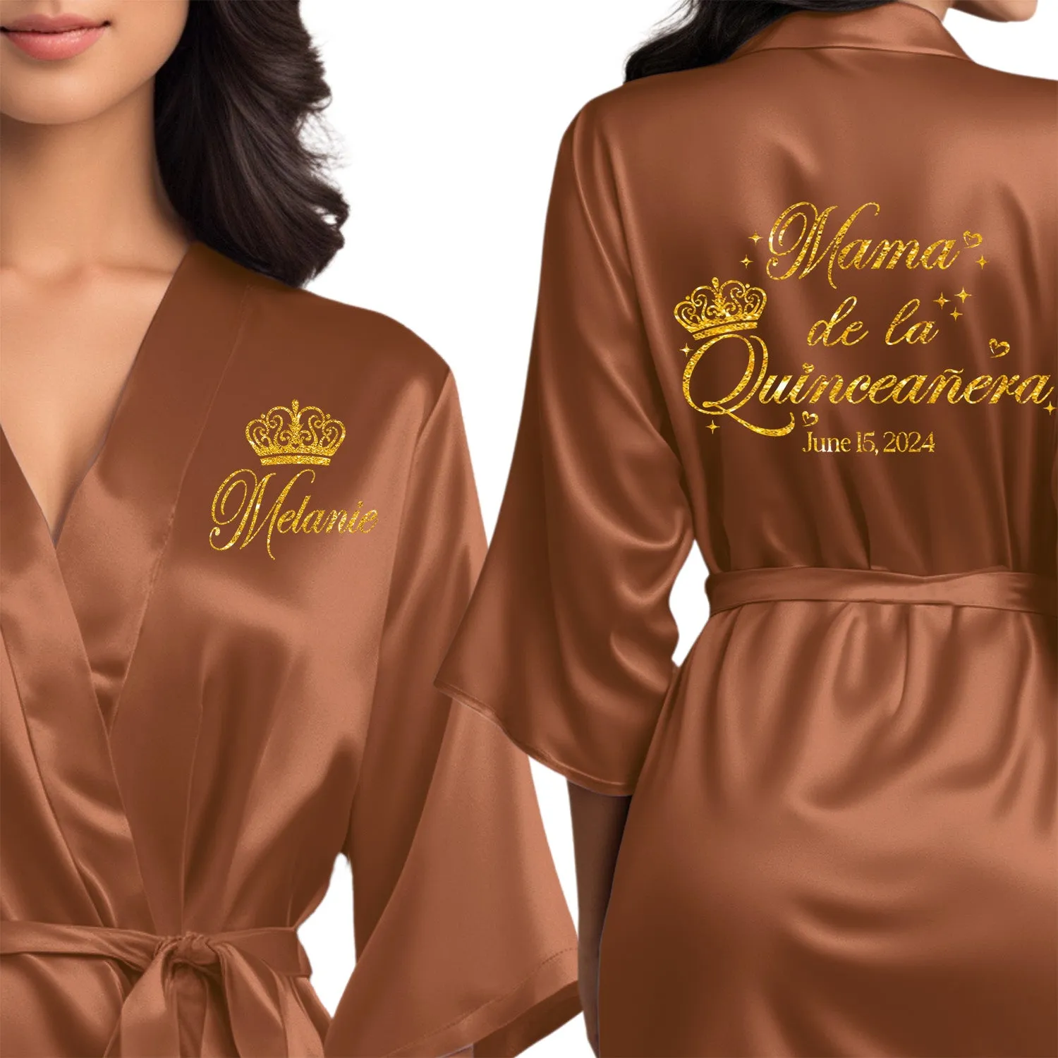 Personalized Terracotta Mis Quince Años Robes