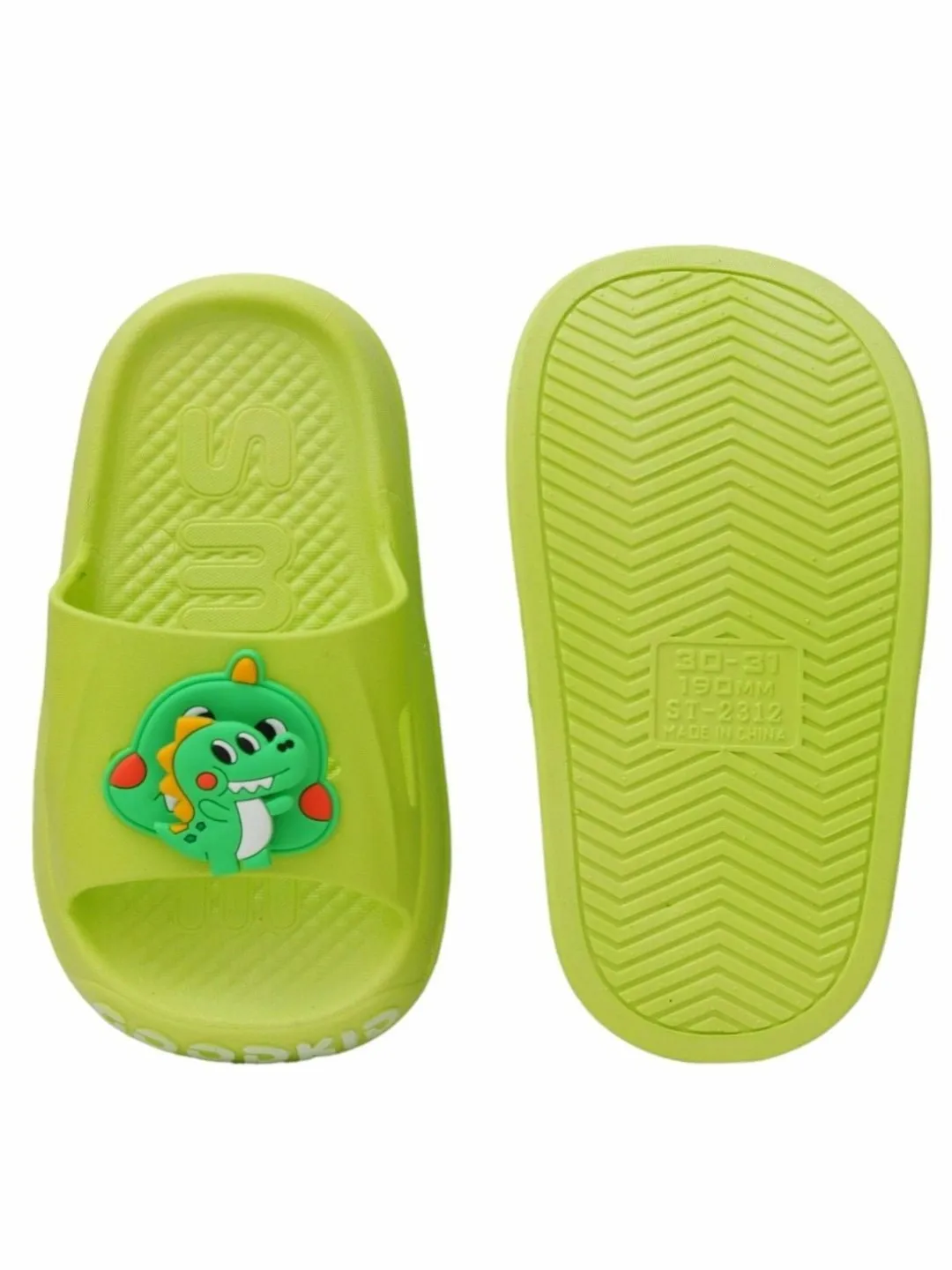 Playful Dinosaur Slip-On Sliders for Boys