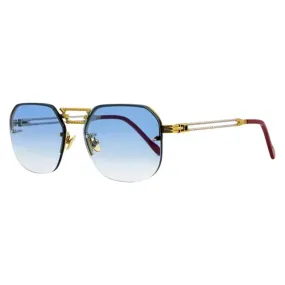Porta Romana Unisex Sunglasses - Blue Lens Rimless Square Frame | Mod. 1012 100P