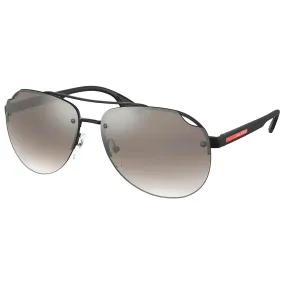 Prada Sport Men's Sunglasses - Linea Rossa Matte Black Aviator 0PS 52VS 1BO5O0