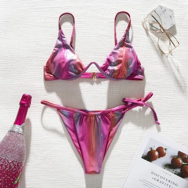 Push Up Hot Colorful Bikinis