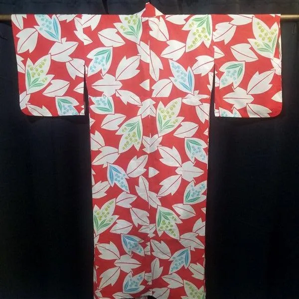 "Lillies of the Valley" Vintage Japanese Yukata