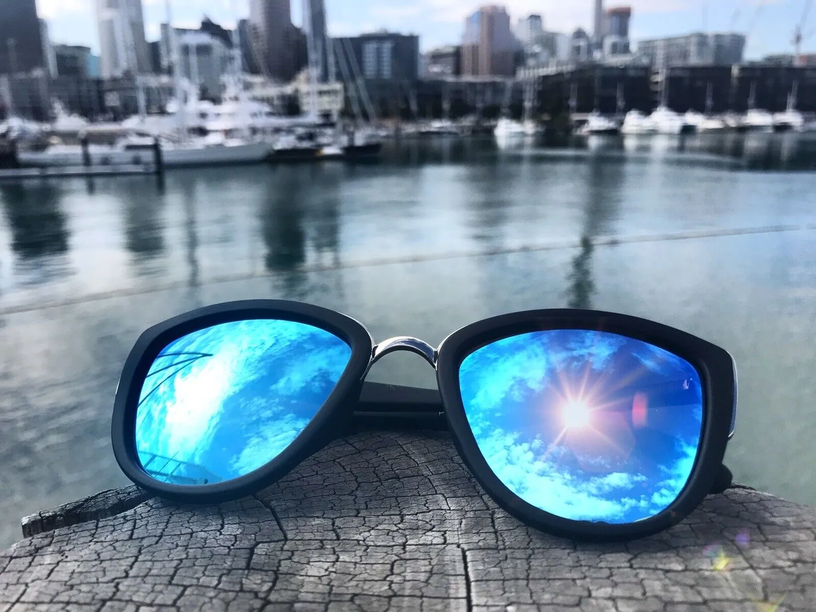 Reflective Cat Eye Sunglasses