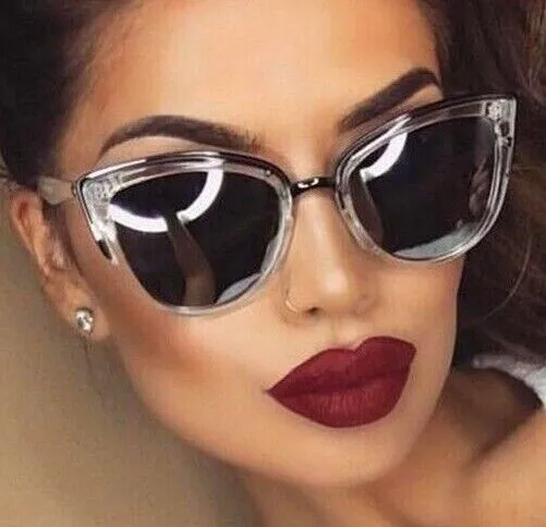 Reflective Cat Eye Sunglasses