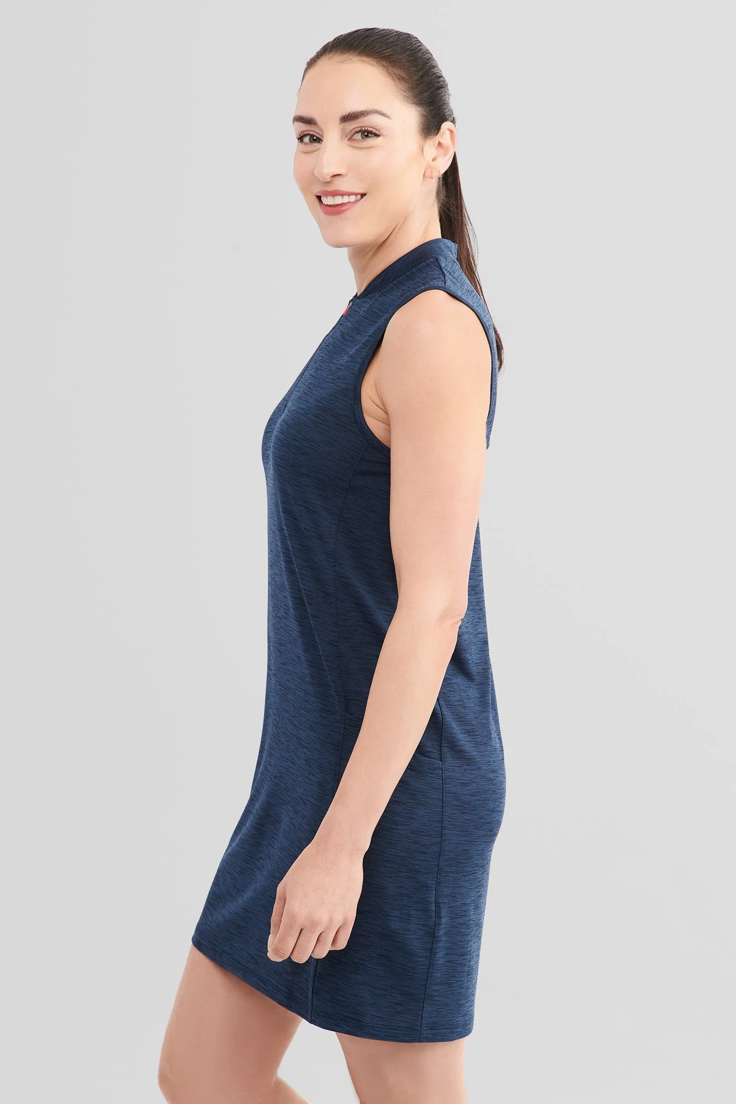 Robe polo athlétique sans manches - Femme