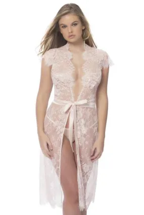 Silver Peony - Scarlett Full Lace Robe -