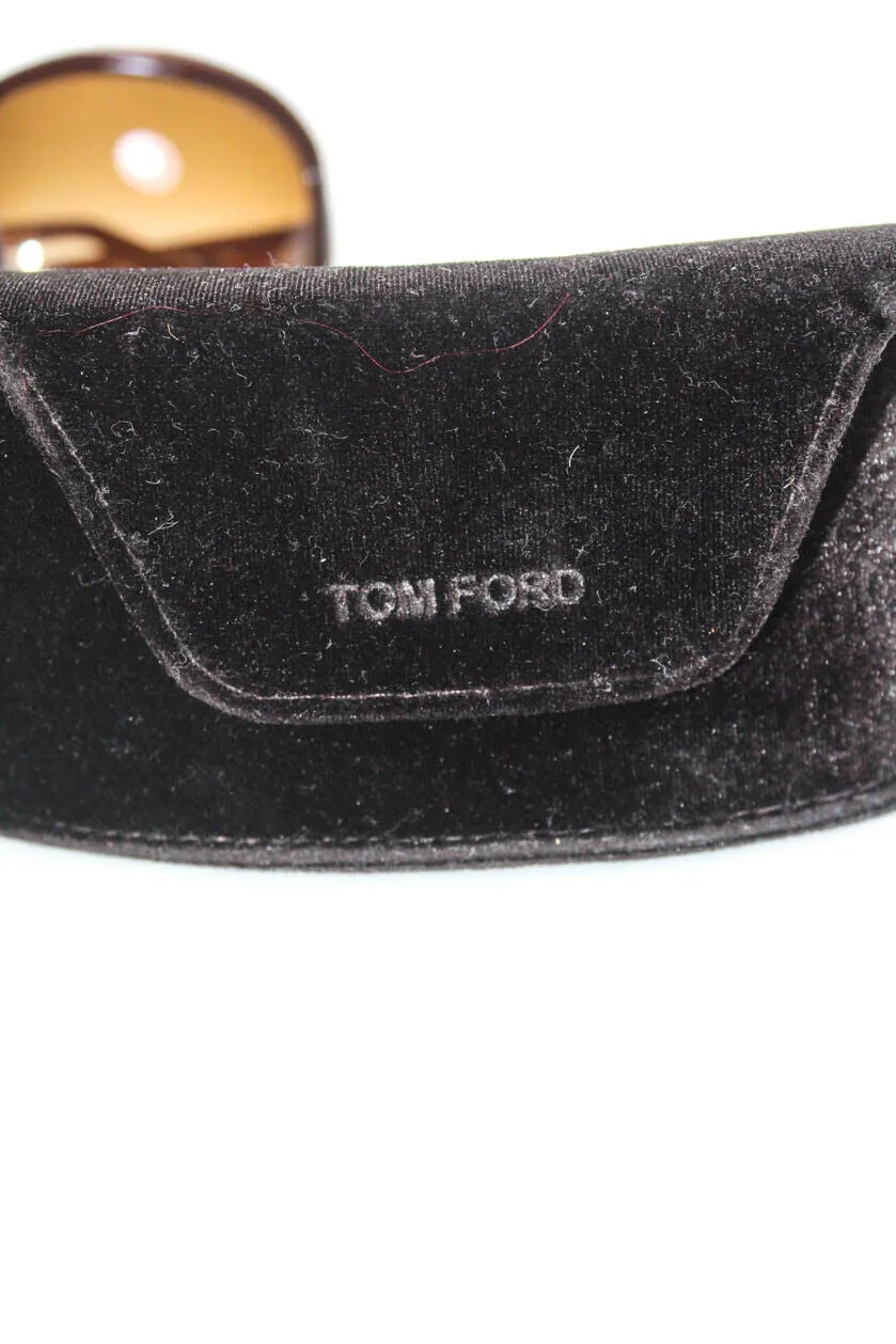 Tom Ford Brown Oval Solid Anti Reflective Fiona Sunglasses
