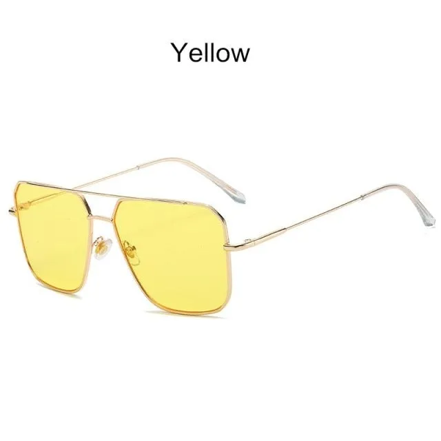 Vintage Squared Oversized Unisex Sunglasses