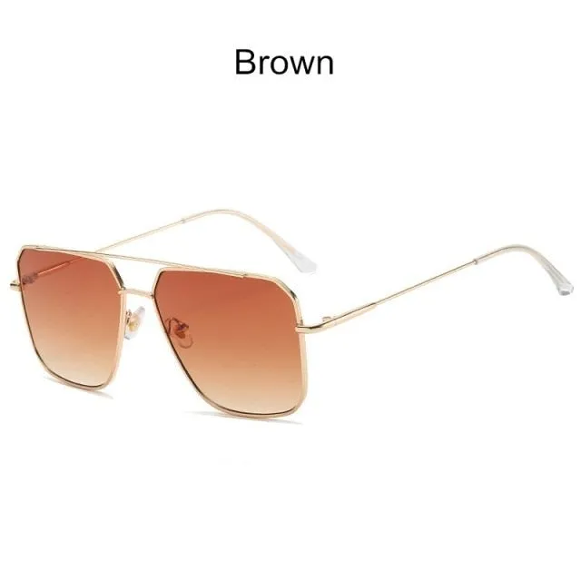 Vintage Squared Oversized Unisex Sunglasses