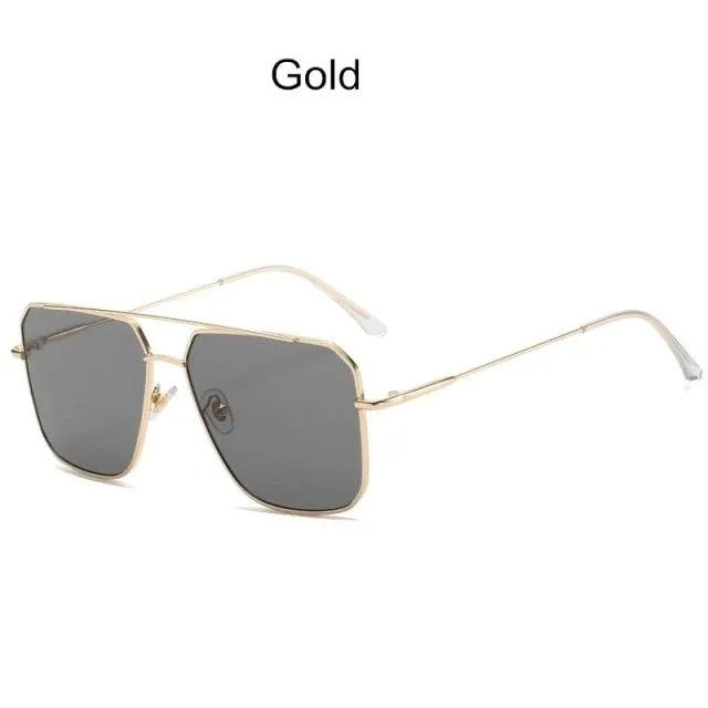 Vintage Squared Oversized Unisex Sunglasses