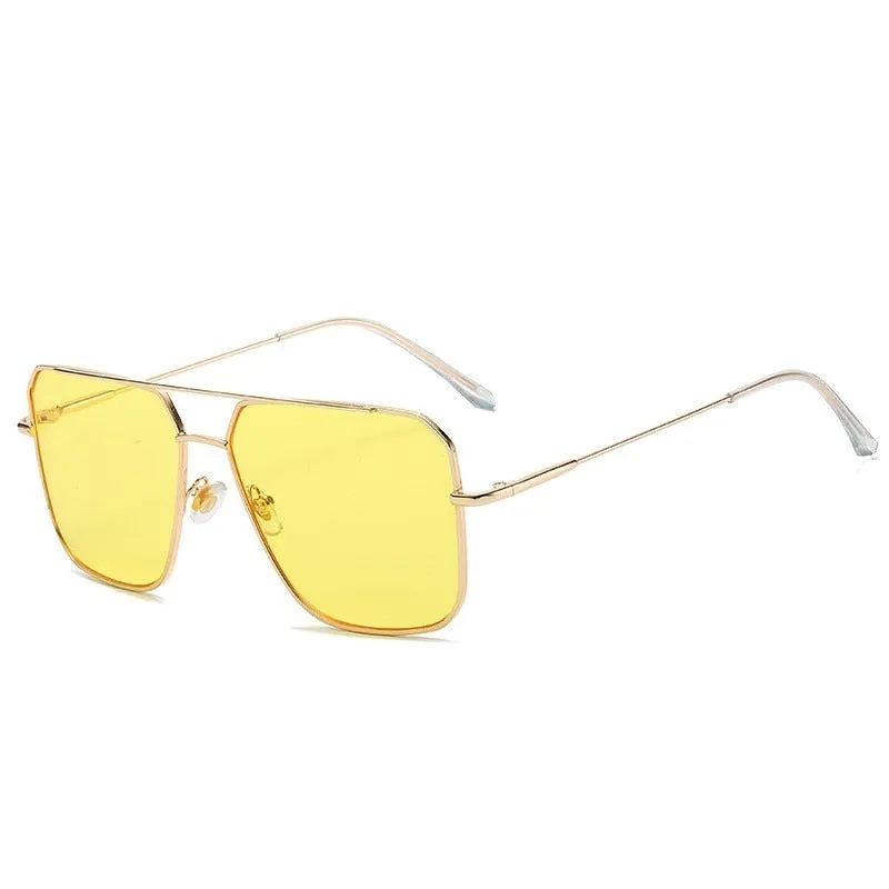 Vintage Squared Oversized Unisex Sunglasses