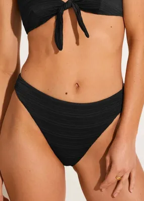 Vitamin A California High Leg Full Bikini Bottom - Seersucker Stripe