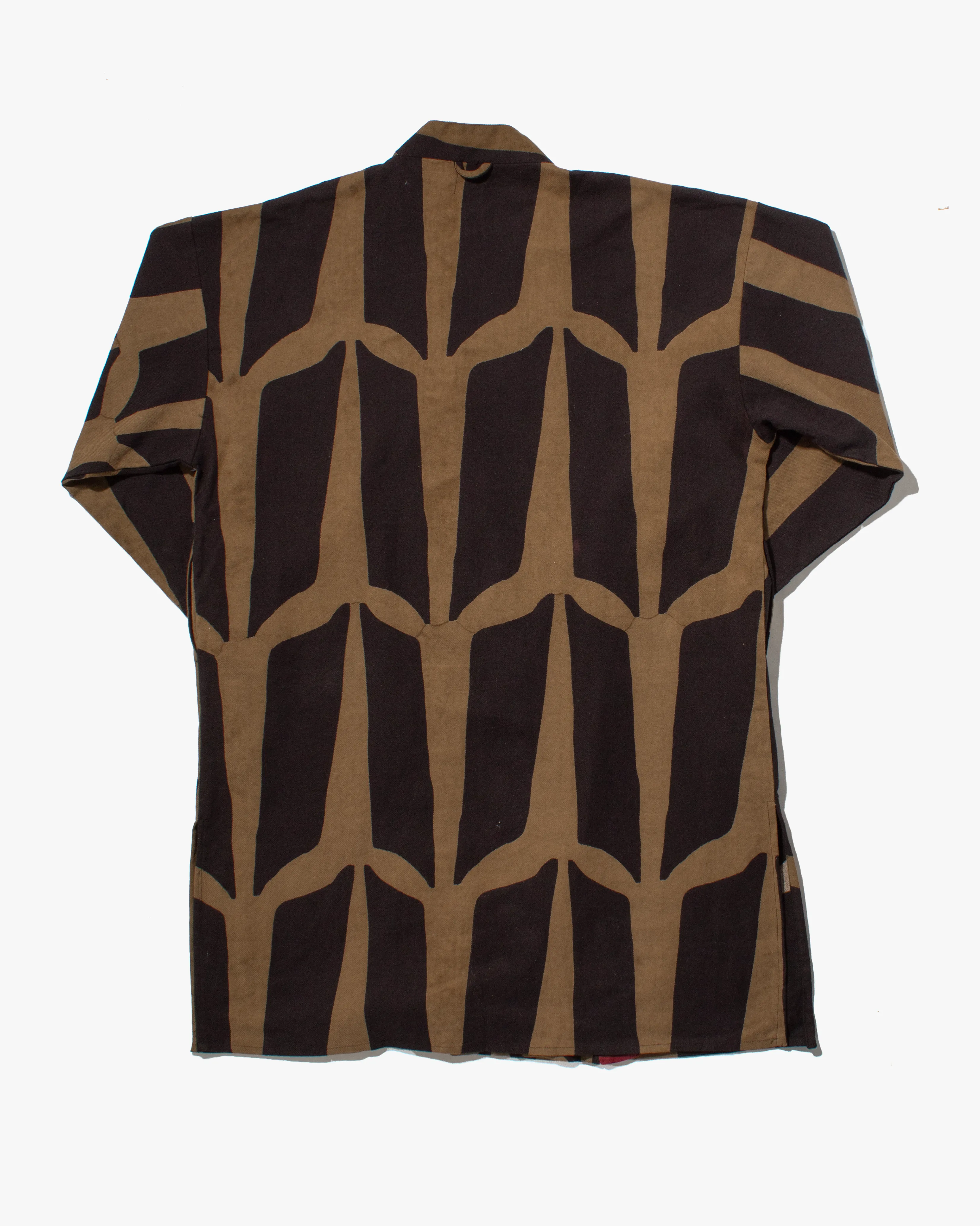 Wa-Modern Haori Robe, Gold with Black Kugi