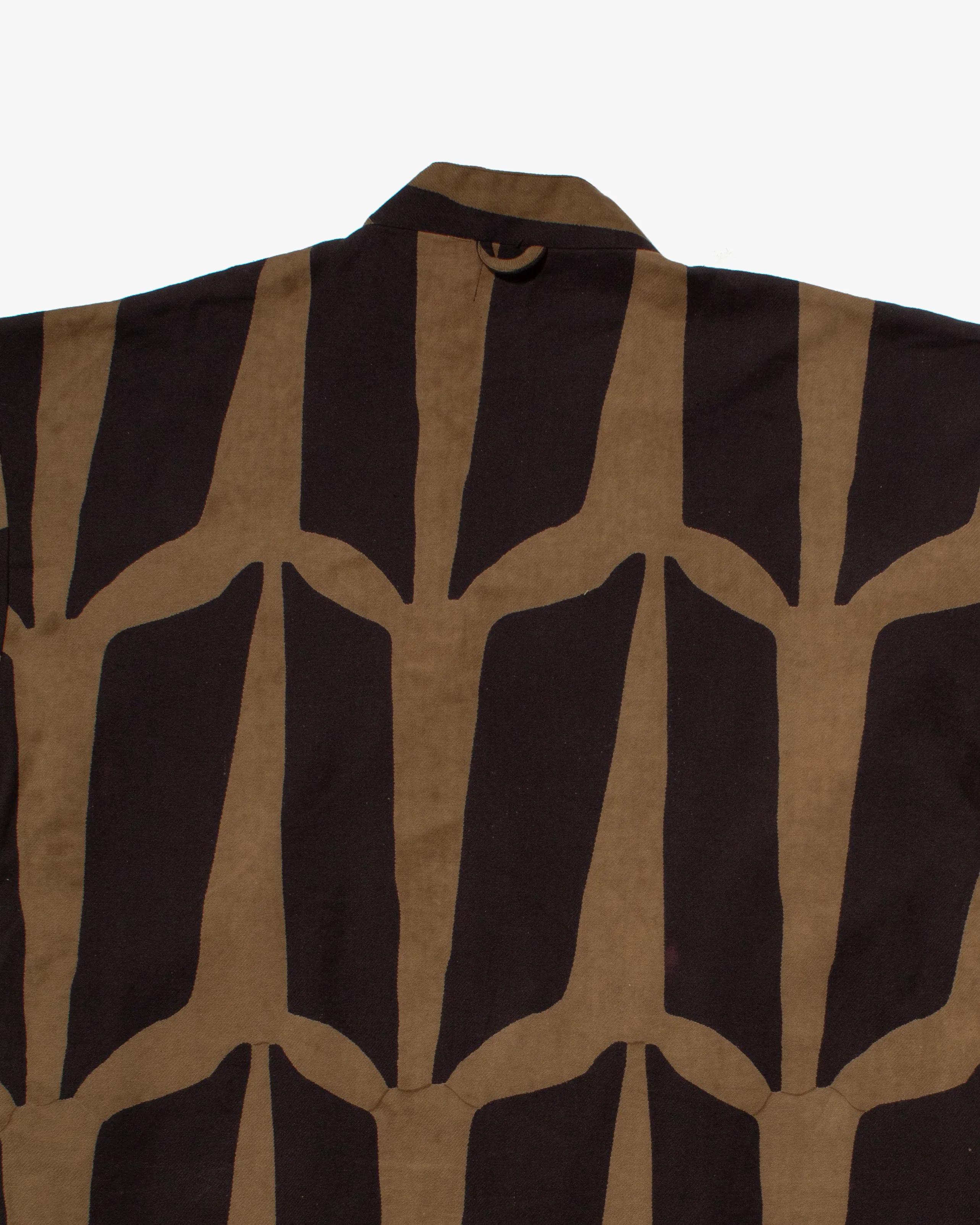 Wa-Modern Haori Robe, Gold with Black Kugi
