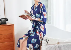 Women Nightgown Kimono Robes | Fan pattern