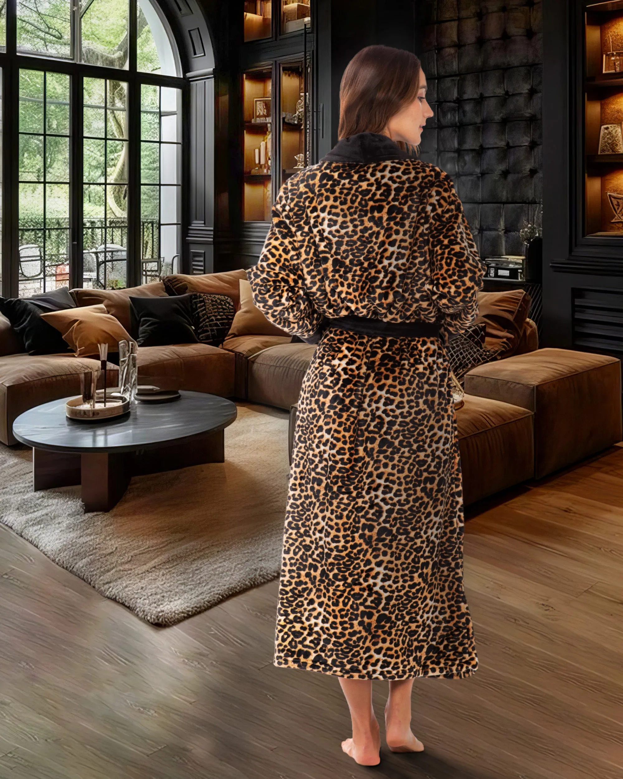 Women's Classic Winter Robe, Plush Fleece Bathrobe
