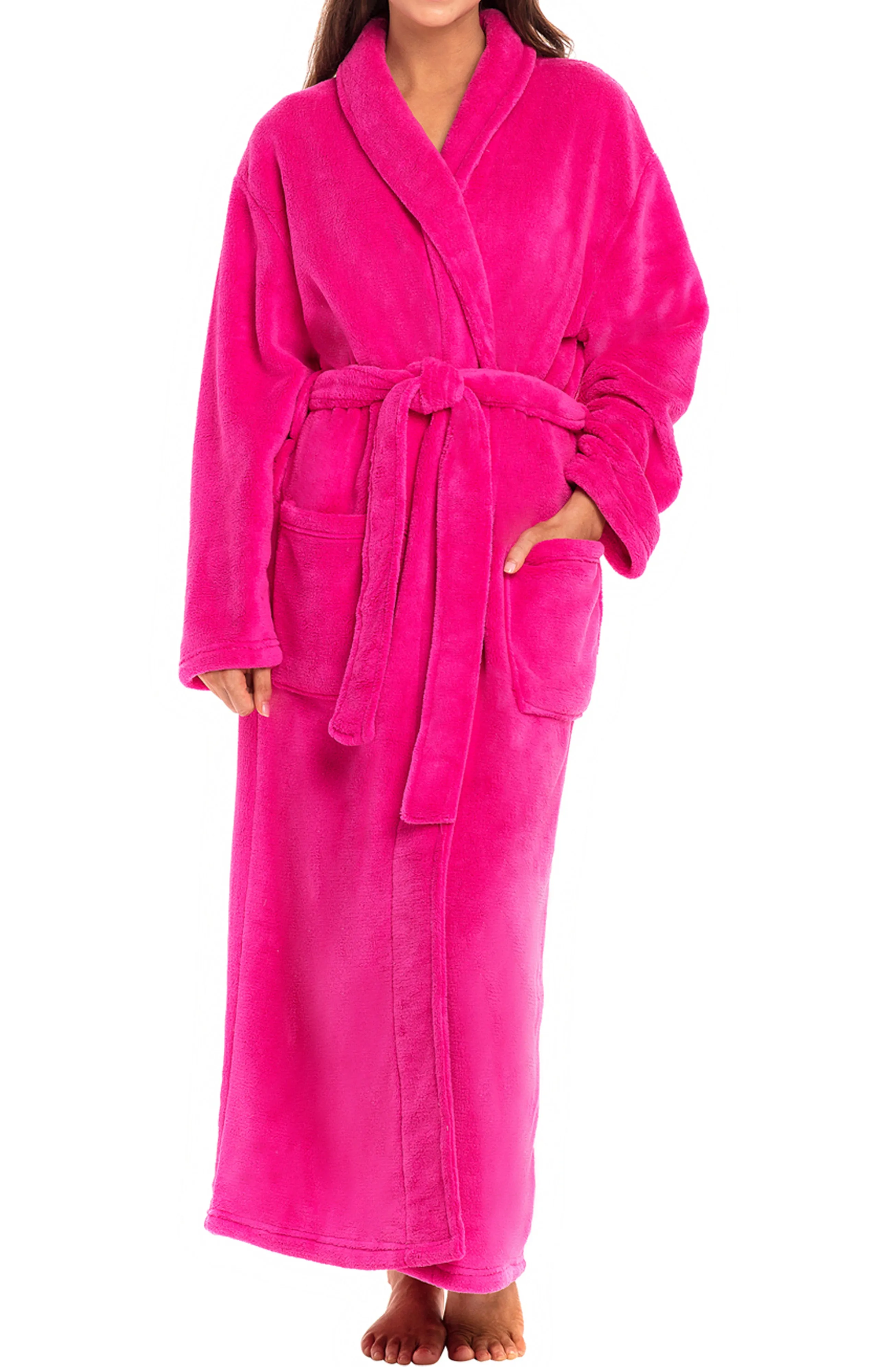 Women's Classic Winter Robe, Plush Fleece Bathrobe