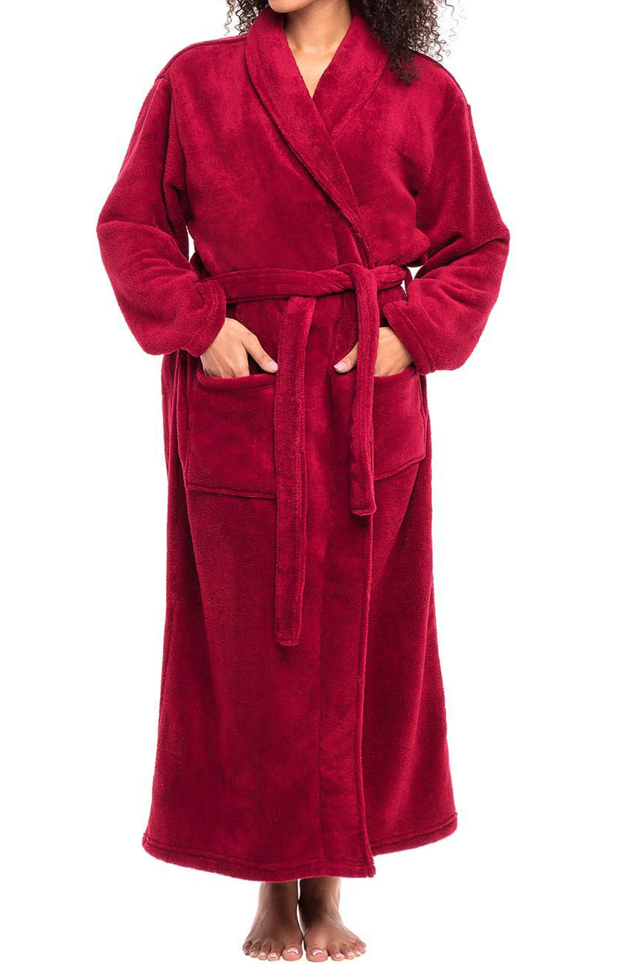 Women's Classic Winter Robe, Plush Fleece Bathrobe