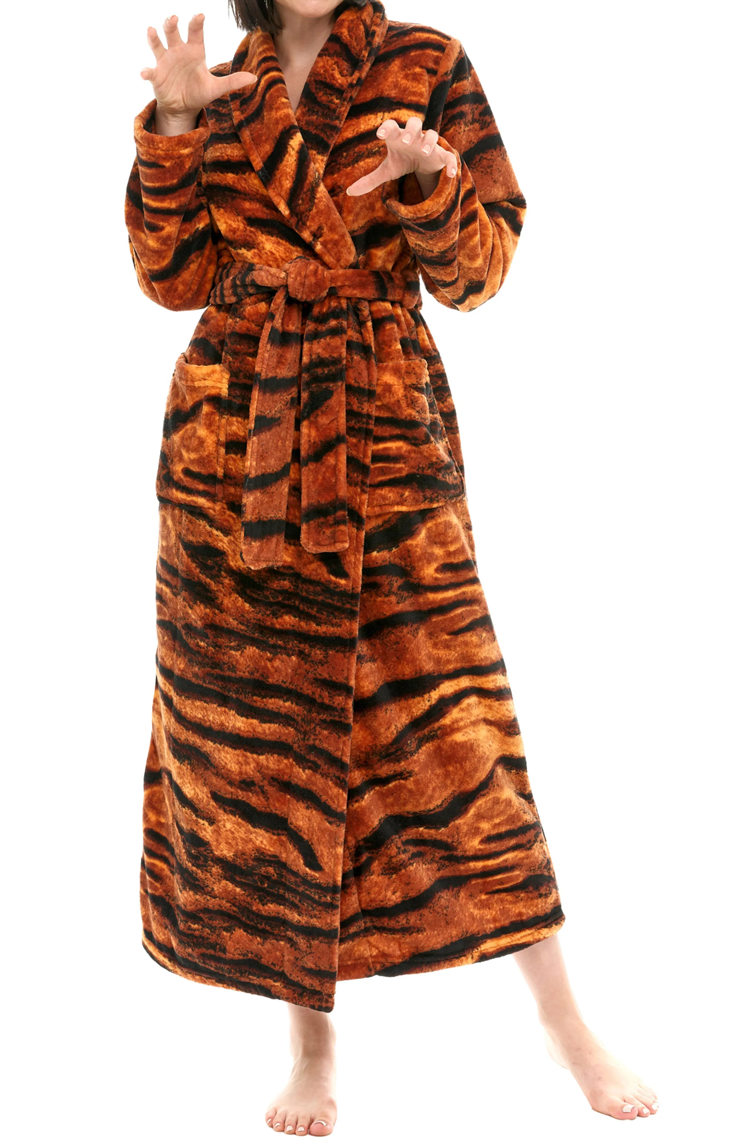 Women's Classic Winter Robe, Plush Fleece Bathrobe