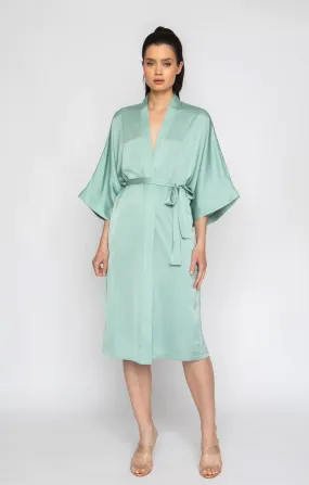 Wrap Up by VP Silk Kimono-Green Tea Kimono