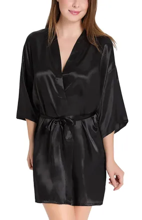 Xs and Os Women Satin Babydoll Kimono Nightwear Robe