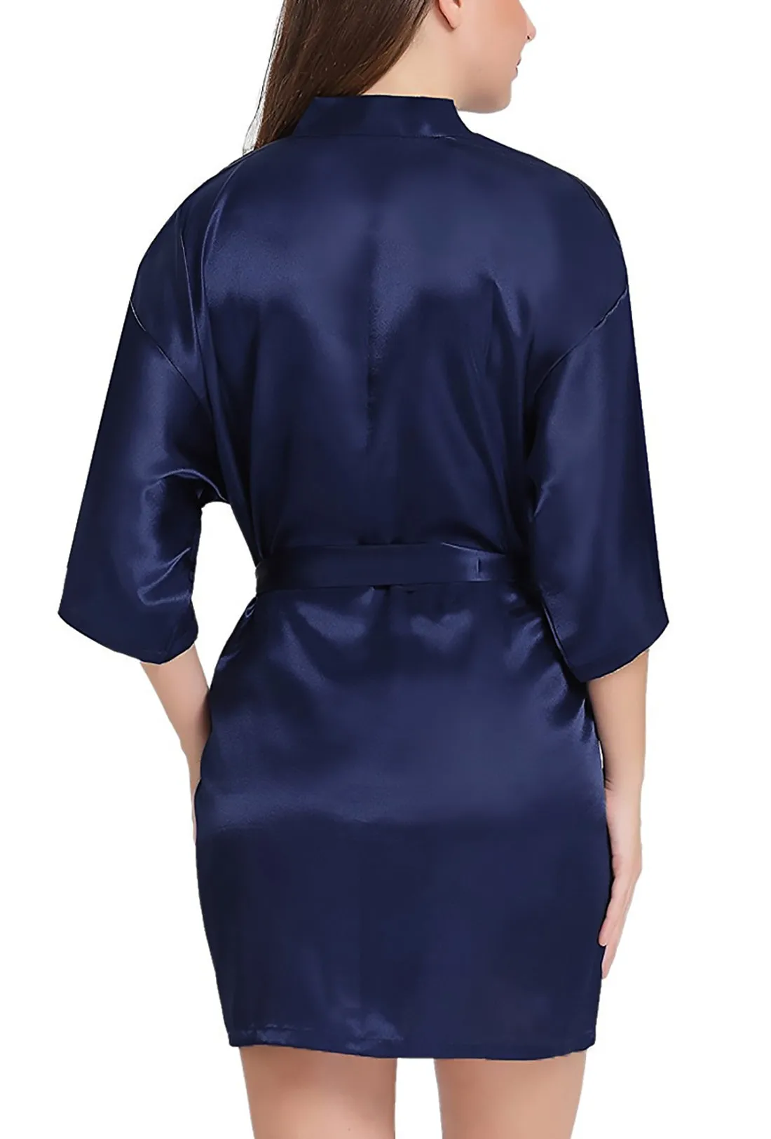 Xs and Os Women Satin Babydoll Kimono Nightwear Robe